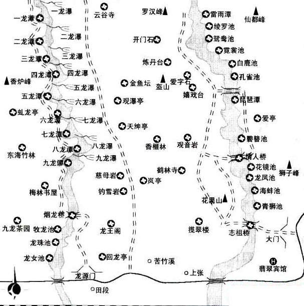 九龍瀑地圖