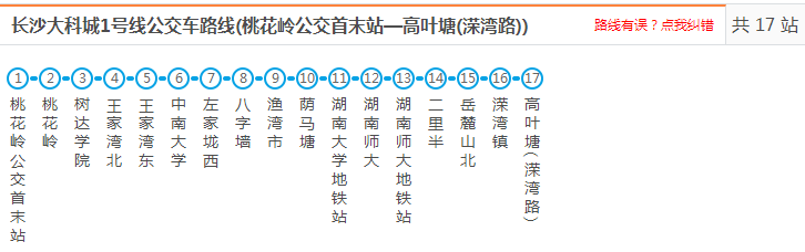 長沙大科城公交線路