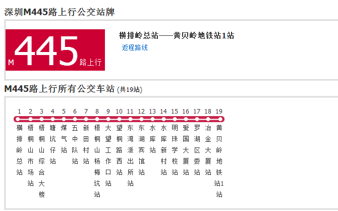 深圳公交M445路