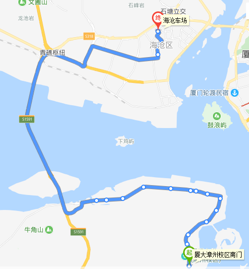 漳州公交開發區K1路路線圖