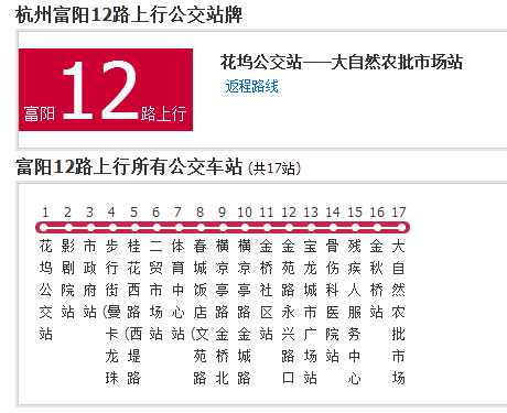 杭州公交富陽12路