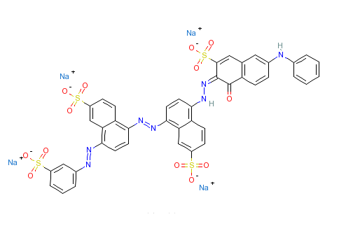 5-[[1-羥基-6-（苯氨基）-3-磺酸鹽-2-萘基]偶氮]-8-[[6-磺基-4-[（3-磺苯基）偶氮]1-萘基]偶氮]萘-2-磺酸四鈉鹽