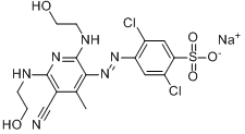 2,5-二氯-4-[[5-氰基-2,6-二[（2-羥乙基）氨基]-4-甲基-3-吡啶基]偶氮]苯磺酸單鈉鹽