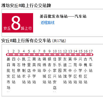 安丘公交8路