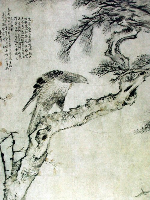 山樓來鳳圖軸