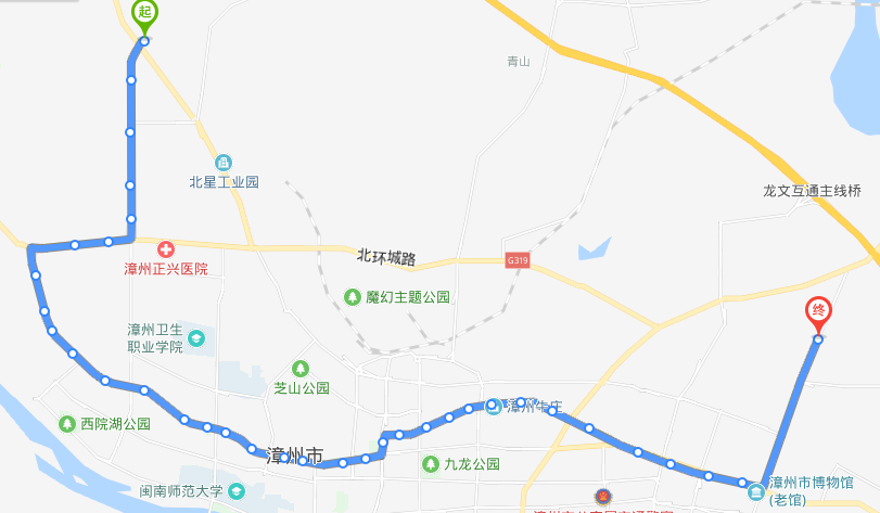 漳州公交5路路線圖