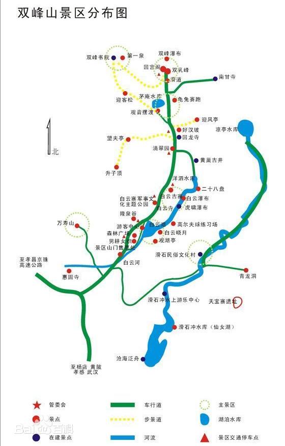 雙峰山示意圖