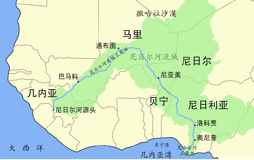 尼日河地圖