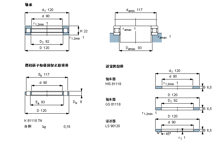 SKF 81118TN軸承