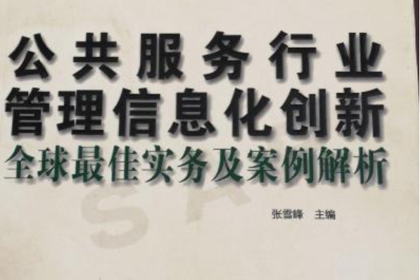 公共服務行業管理信息化創新全球最佳實務及案例解析