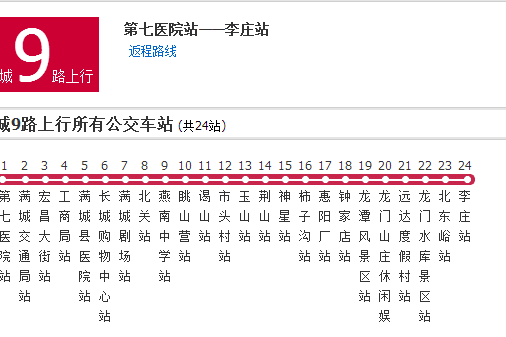 保定公交滿城9路