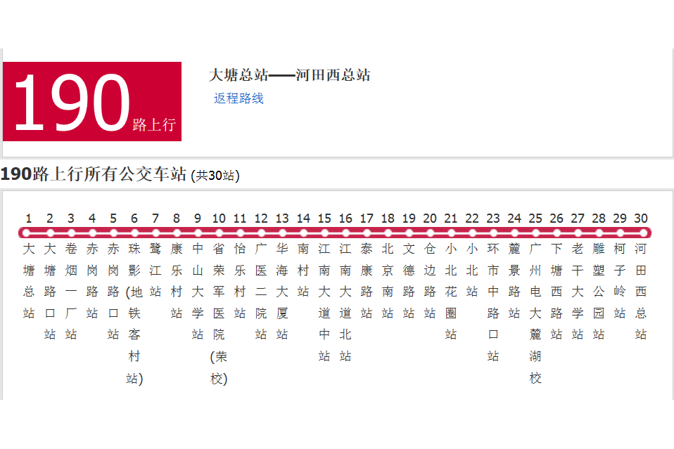 廣州公交190路