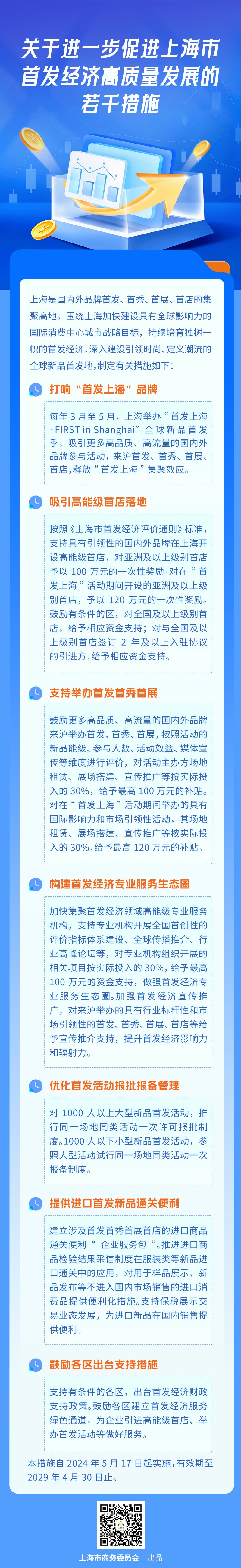 關於進一步促進上海市首發經濟高質量發展的若干措施