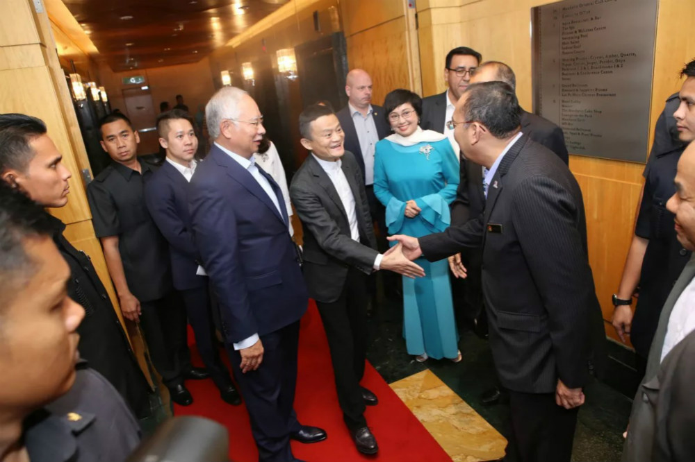 馬來西亞總理納吉布歡迎馬雲一行