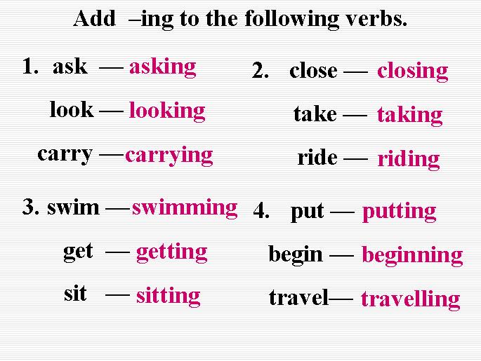 The past continuous tense