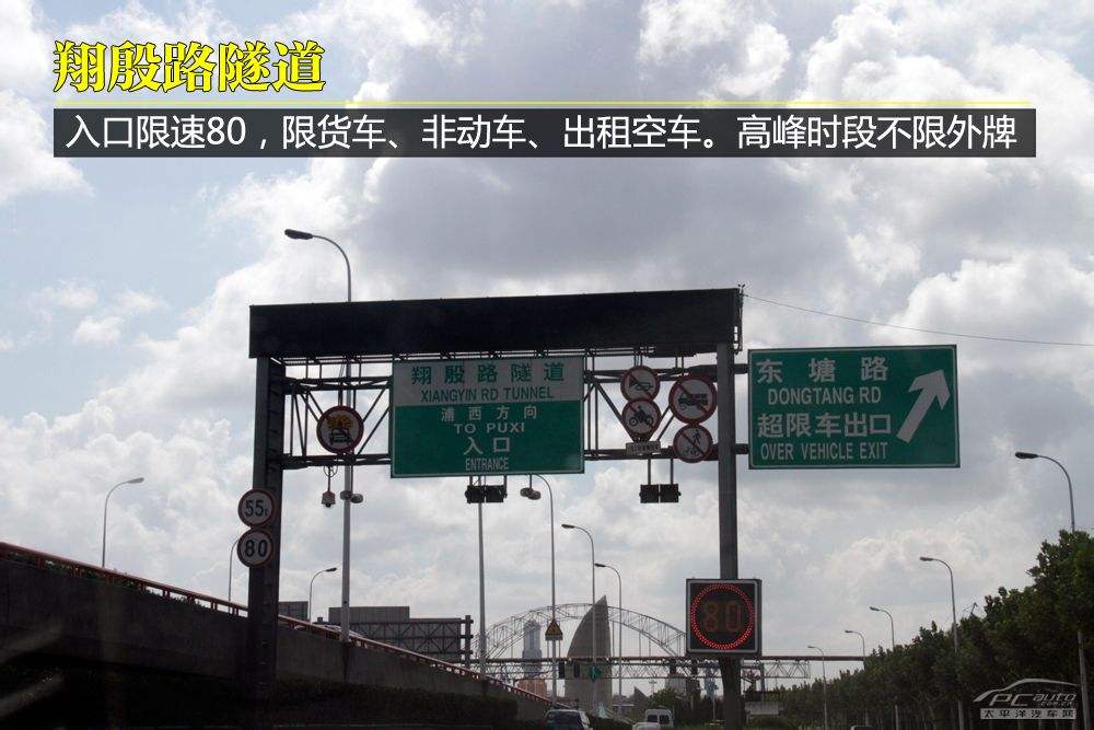 翔殷路隧道浦東段入口