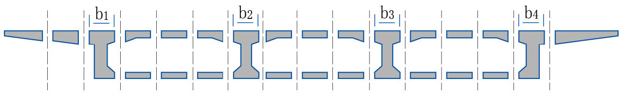 採用緻密劃分的寬箱梁截面
