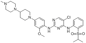 5-氯-N2-[2-甲氧基-4-[4-（4-甲基-1-哌嗪基）-1-哌啶基]苯基]-N4-[2-[（1-甲基乙基）磺醯基]苯基]-2,4-嘧啶二胺