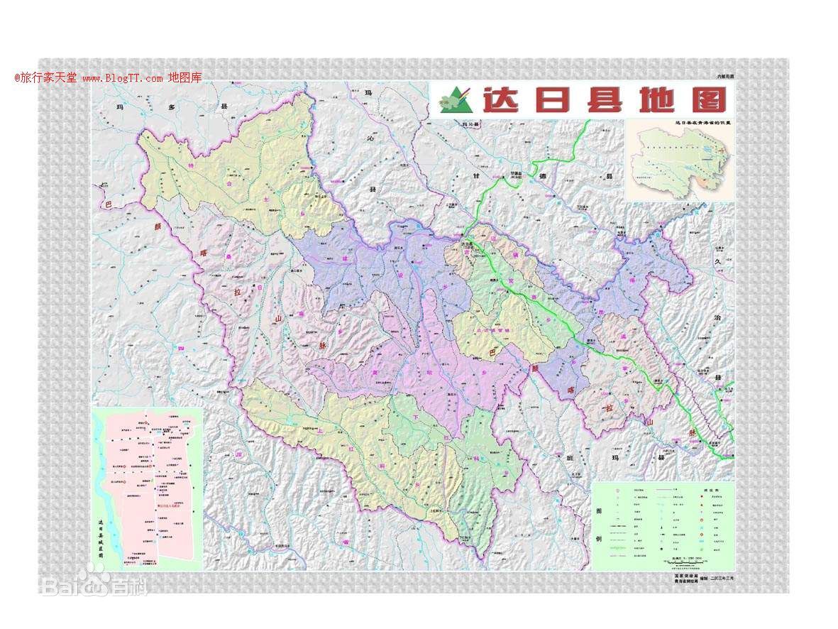 達日縣政區圖