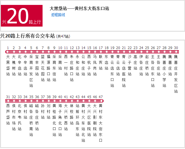 北京公交興20路