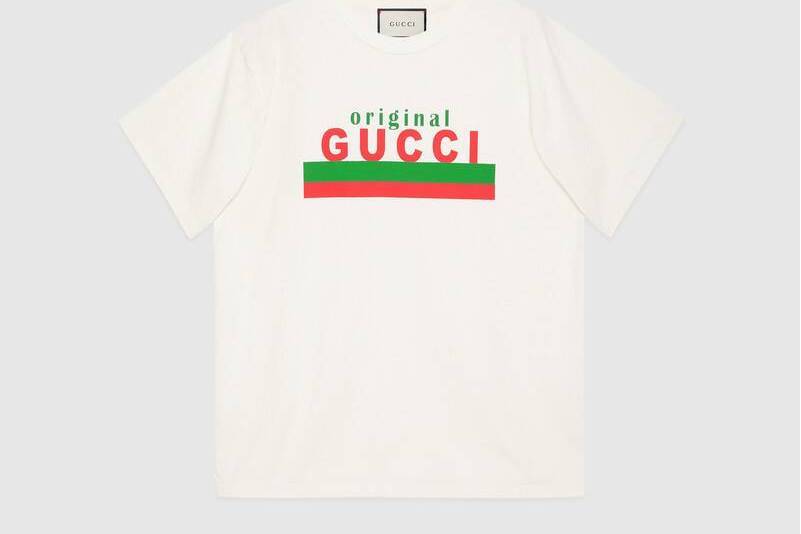 \x22Original Gucci\x22印花超大造型T恤