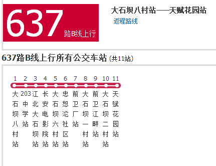 重慶公交637路B線