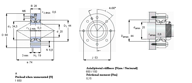 SKF BEAM020068-2Z軸承