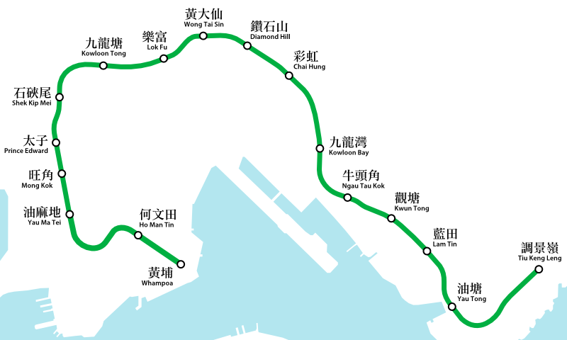 港鐵觀塘線線路走向