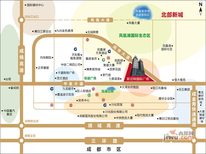 斯邁特國際廣場區點陣圖