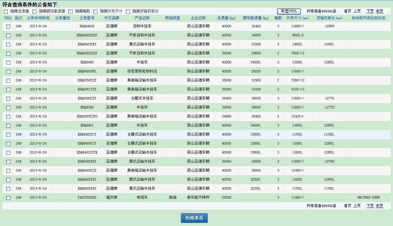 汽車公告查詢