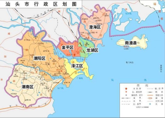 汕頭行政區劃圖