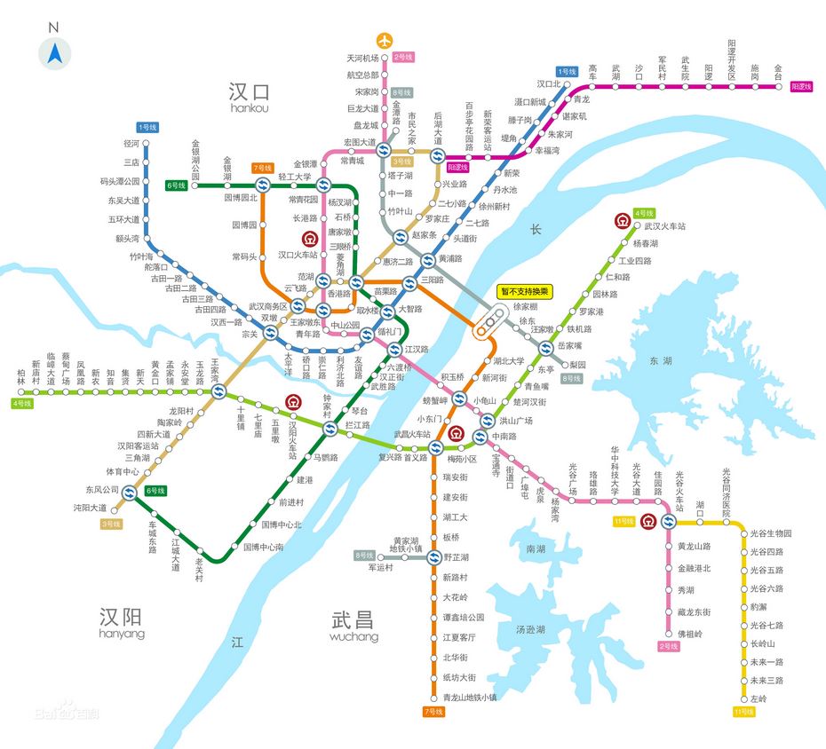 武漢捷運線路圖