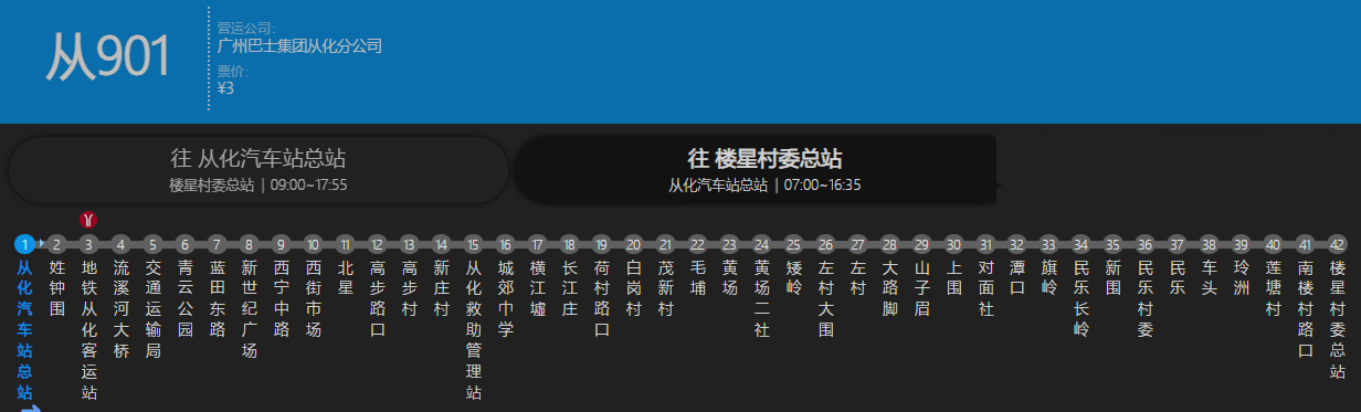 廣州公交從901路