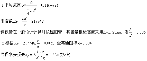 紊流水頭損失