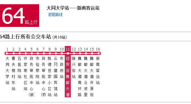 大同公交64路