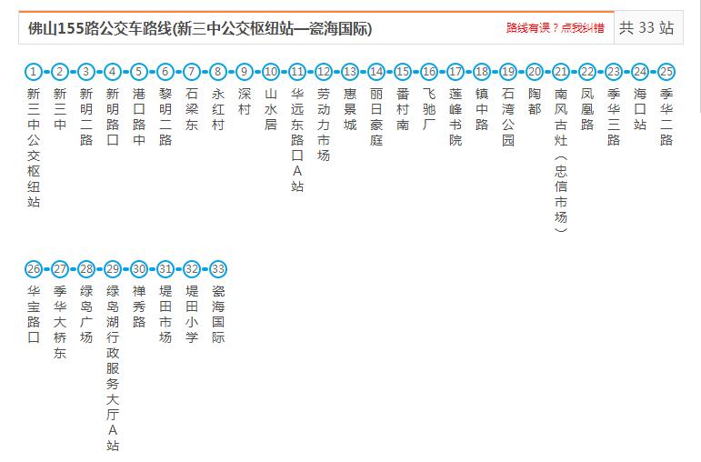 佛山公交155路