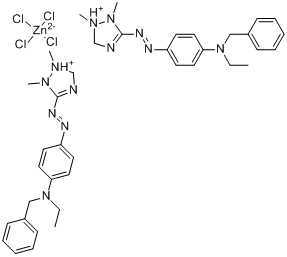 3-[[4-[乙基（苯基甲基）氨基]苯基]偶氮]-1,2-二甲基-1H-1,2,4-三唑翁[(T-4)-四氯鋅酸(2-)]鹽(2:1)