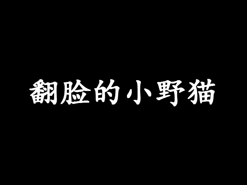 翻臉的小野貓