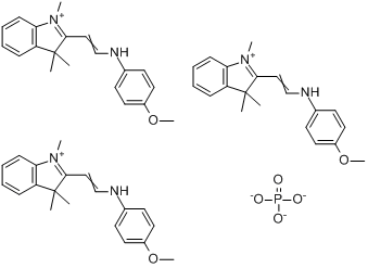 2-[2-[（4-甲氧基苯基）氨基]乙烯基]-1,3,3-三甲基-3H-吲哚翁磷酸鹽