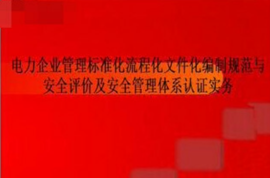 檔案化編制規範與安全評價及安全管理體系認證實務