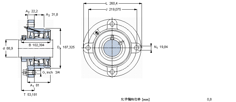 SKF FYRP3.1/2軸承