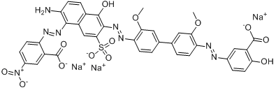 2-[[2-氨基-6-[[4\x27-[（3-羧基-4-羥基苯基）偶氮]-3,3\x27-二甲氧基（1,1\x27-二苯基）-4-基]偶氮]-5-羥基-7-磺基-1-萘