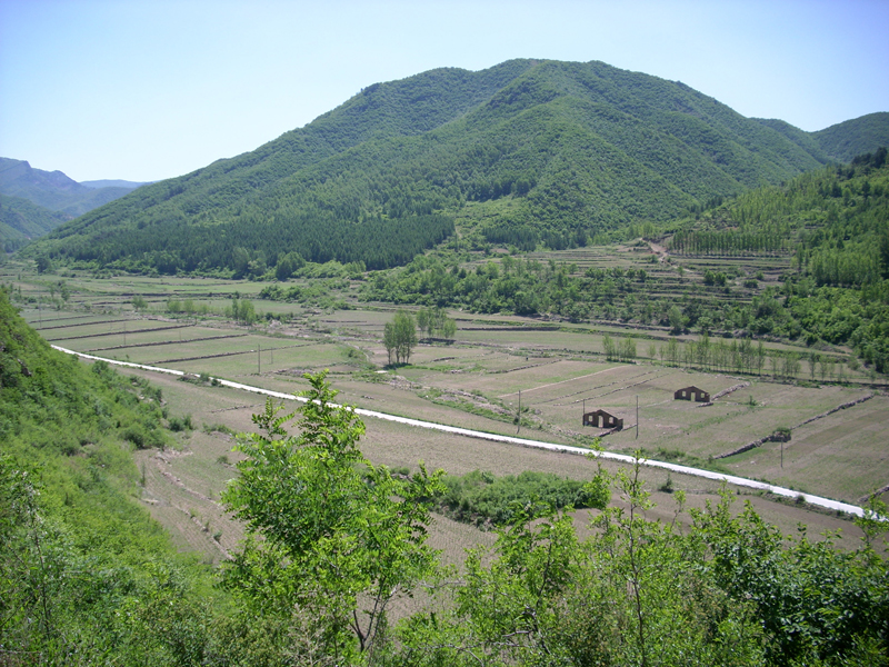 十道河子，村東大坡。