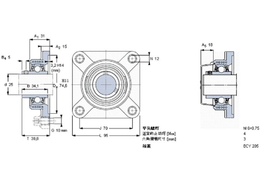 SKF FYKC25NTR/VE495軸承