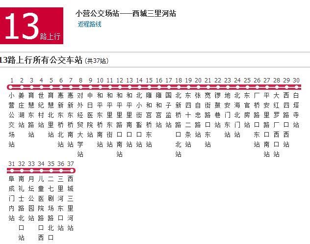 北京公交M13路