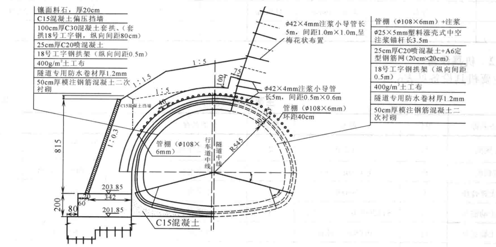 偏壓狀態下明暗交界段隧道進洞開挖施工工法