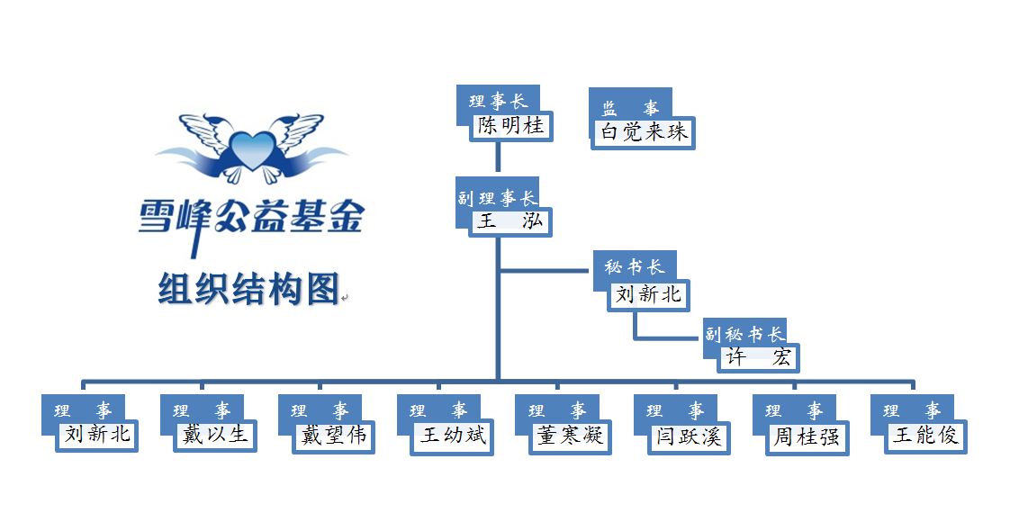 雪峰公益組織結構圖
