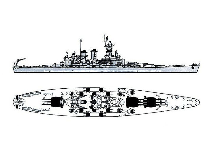 北卡羅來納級戰列艦線圖