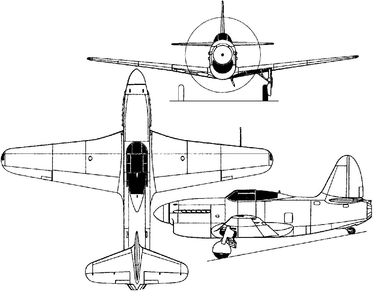 蘇-5三視圖