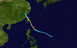 颱風“桃芝”路徑圖